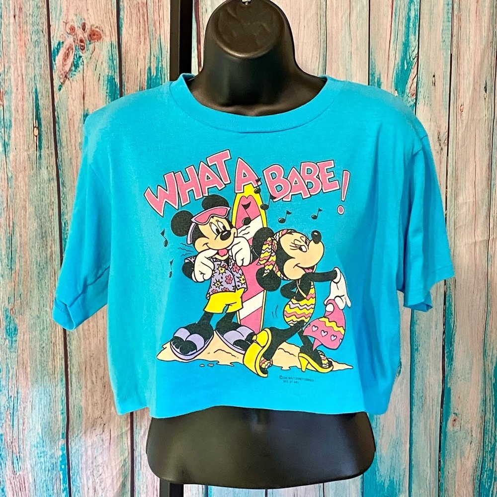 Vintage The Walt Disney Company Mickey Mouse crop top by Allison MFG